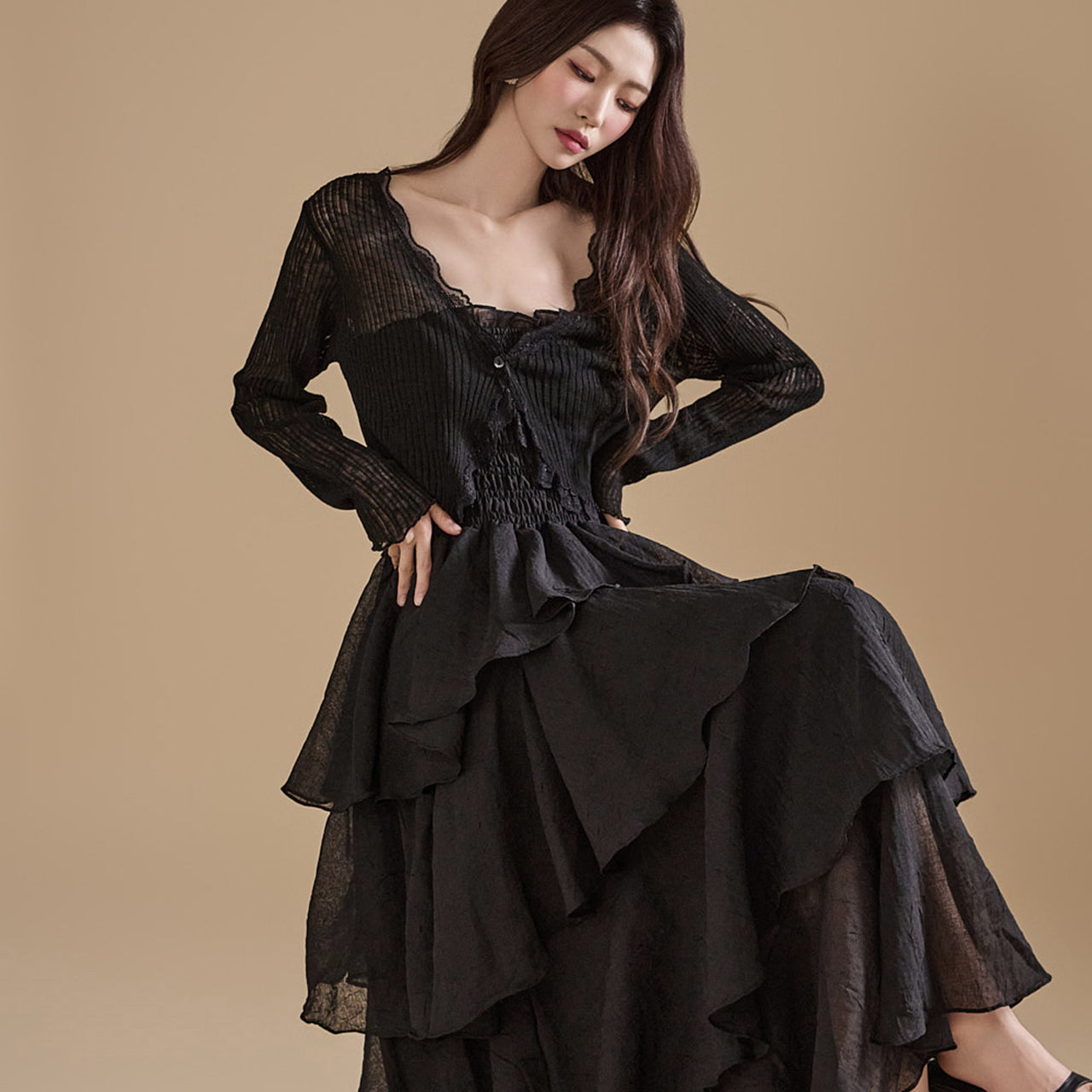 J2321 フリルカーディガン