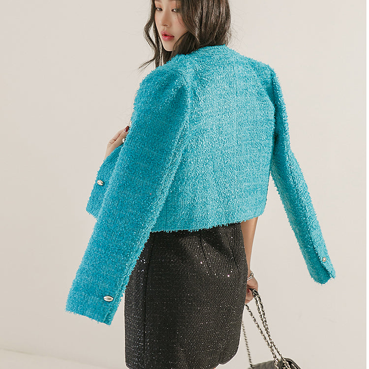 J1620 ツイードポケットジャケット