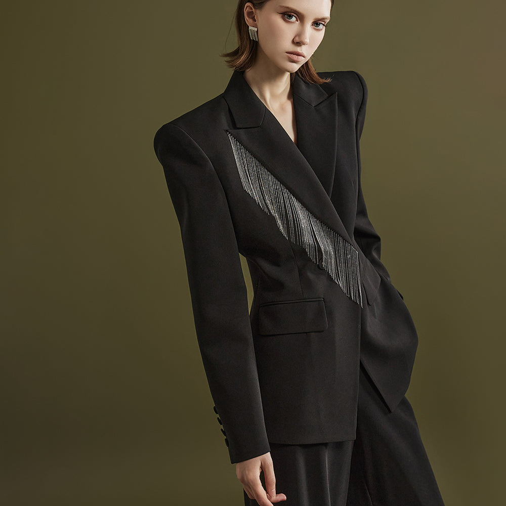 MBDJ056 フリンジダブルボタンシングルジャケット