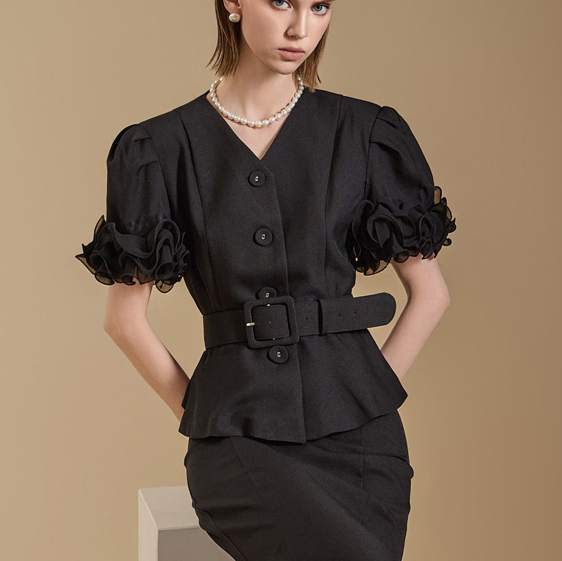 J2323 ベルト付きジャケット