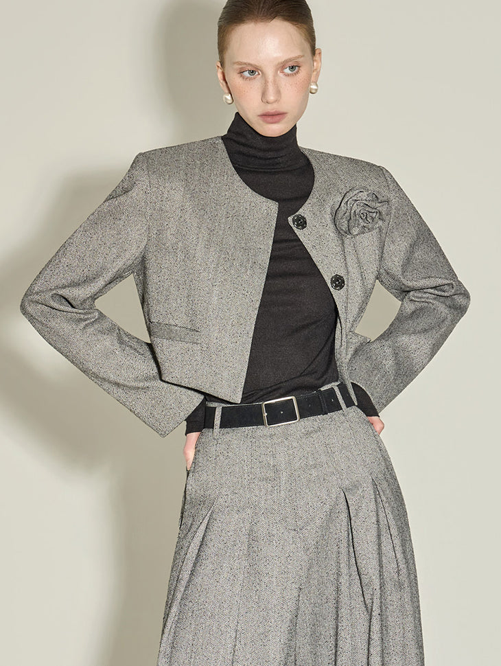 J3073 Jacket with Corsage