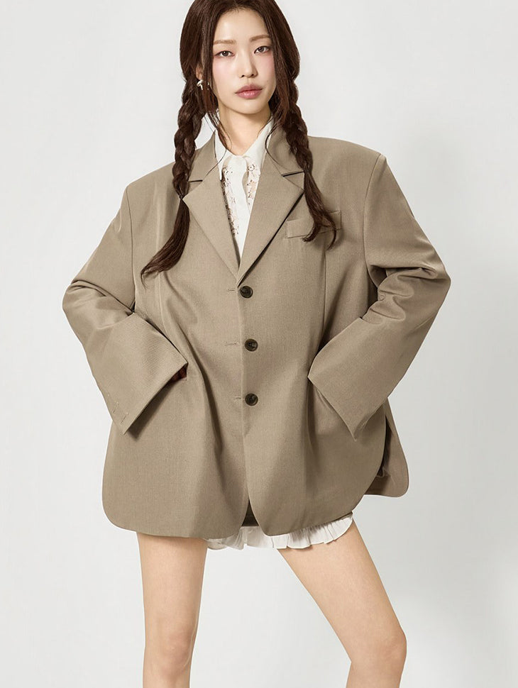 J3165 Tailored Single Button Jacket