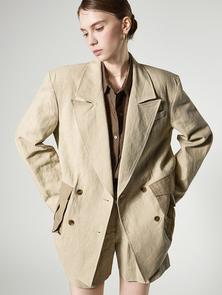 J3190 Tailored Linen Jacket