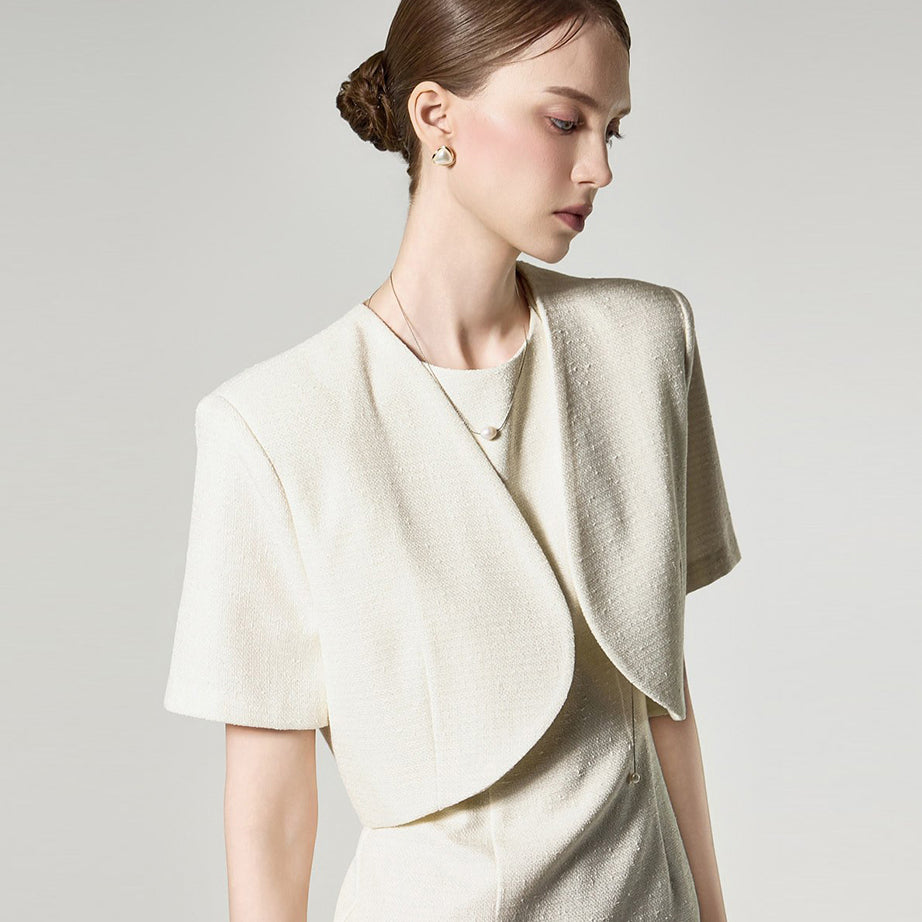 J3191 Bolero Tweed Jacket