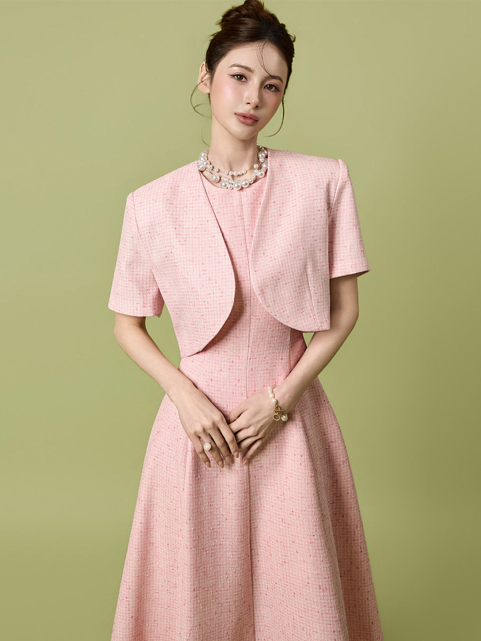 J3191 Bolero Tweed Jacket