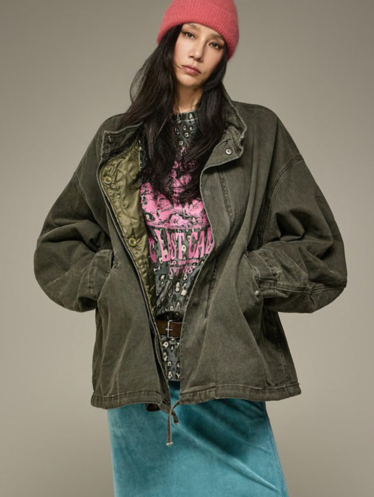 J3348 Washed Quilted Field Jumper