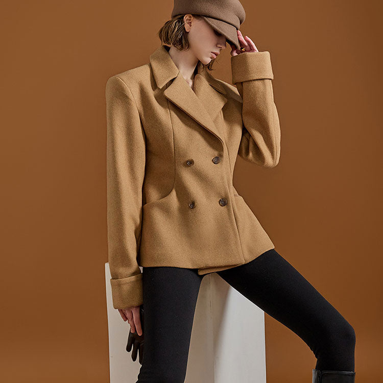 J2036 羊毛双扣大衣