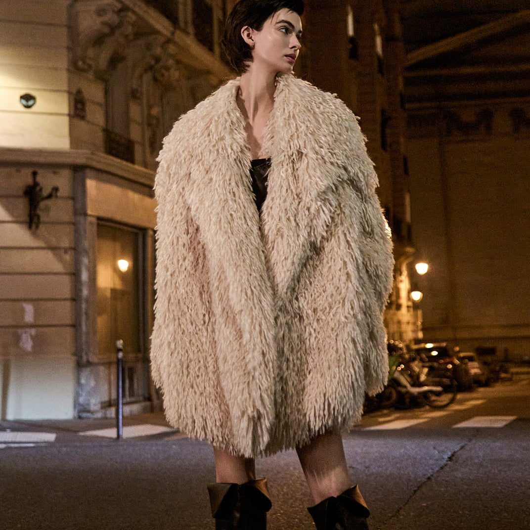 J9298 流苏皮草大衣