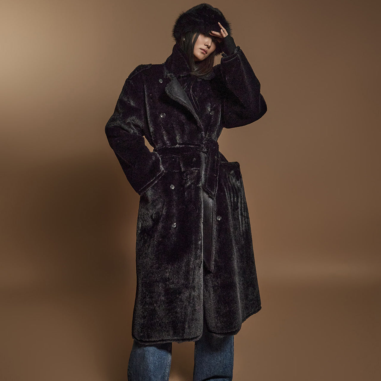 J2542 配腰带羊毛夹克