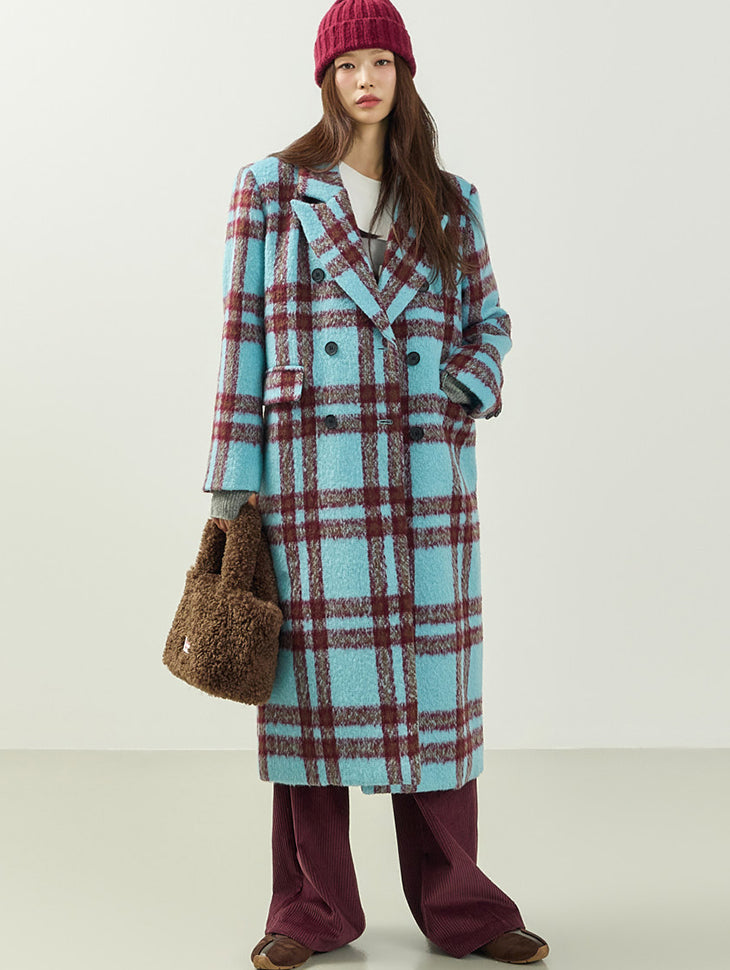 J3056 Check Long Coat