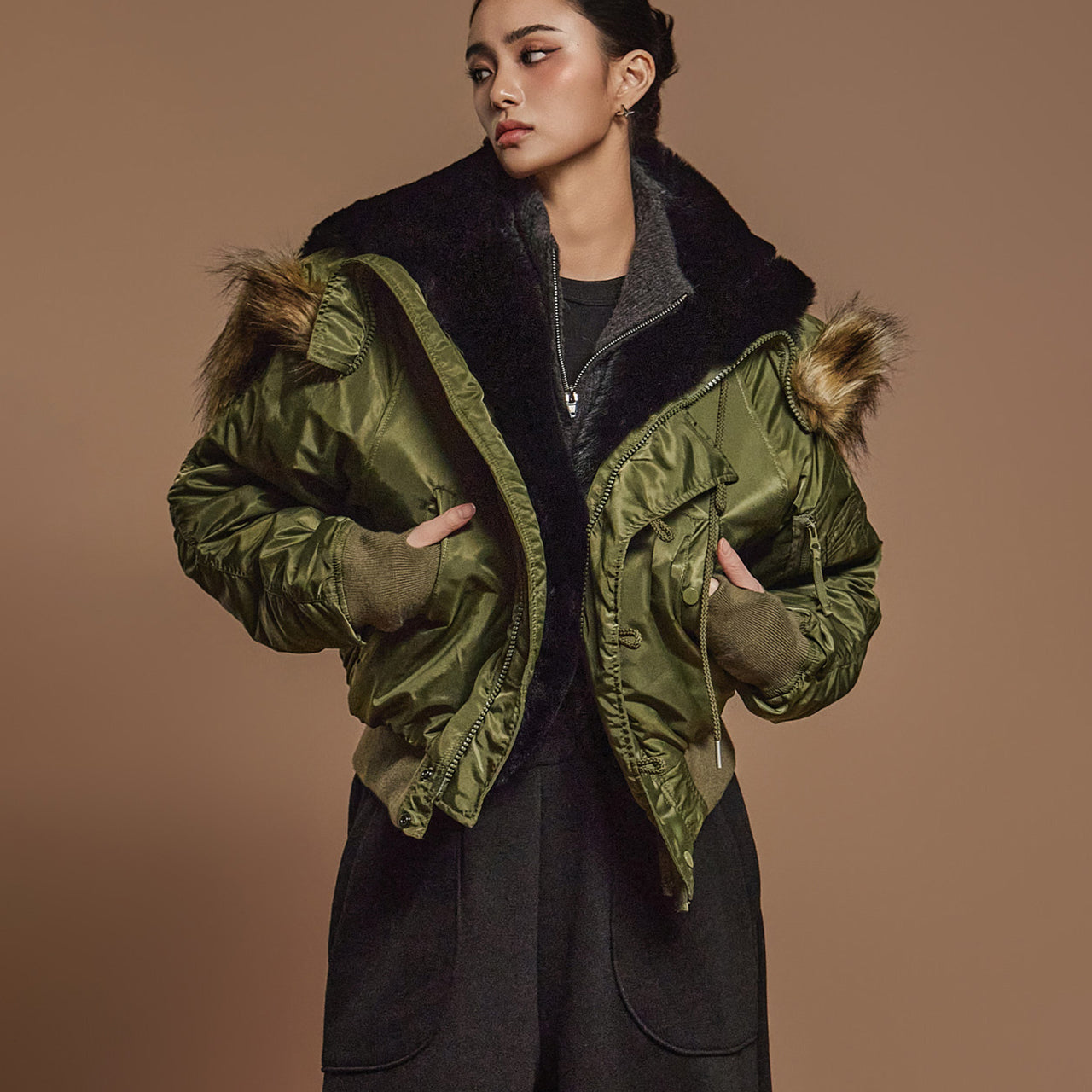 J2472 毛皮飞行员夹克