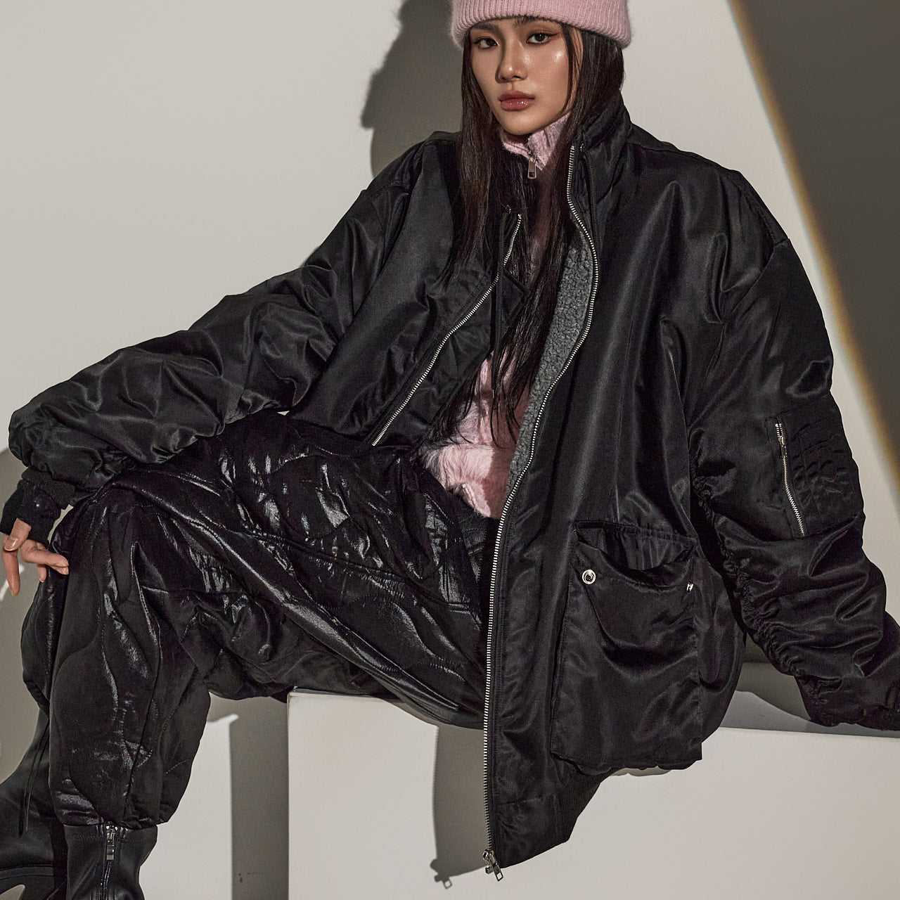 J2582 圈圈呢飞行员夹克