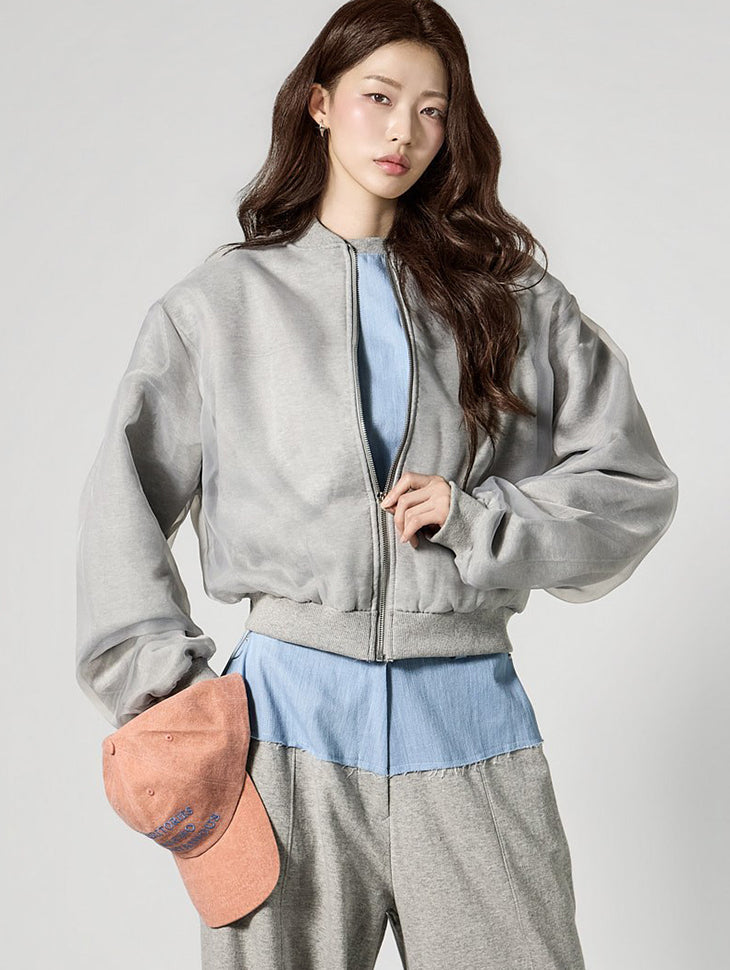 J3158 Layered Zip-Up
