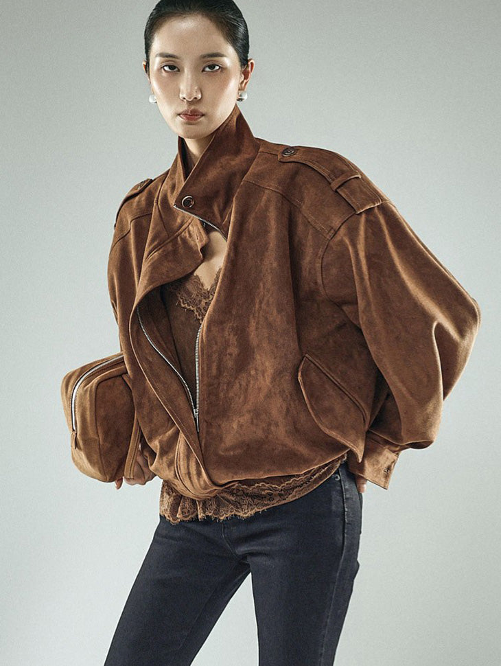 J3285 Suede Blouson Jumper