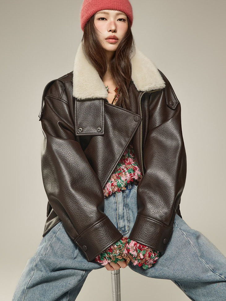 J3331 Fur Collar Jumper