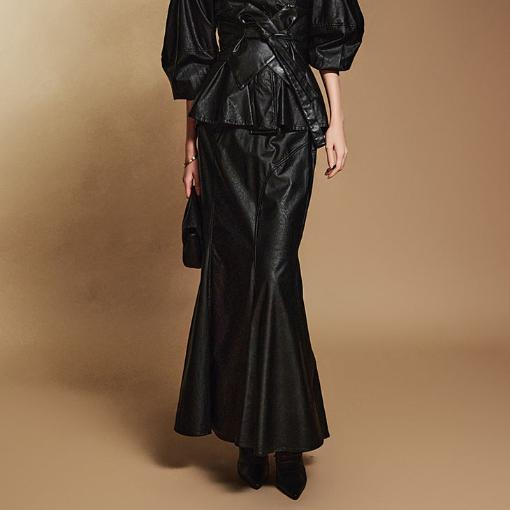 SK2801 レザーマーメイドスカート