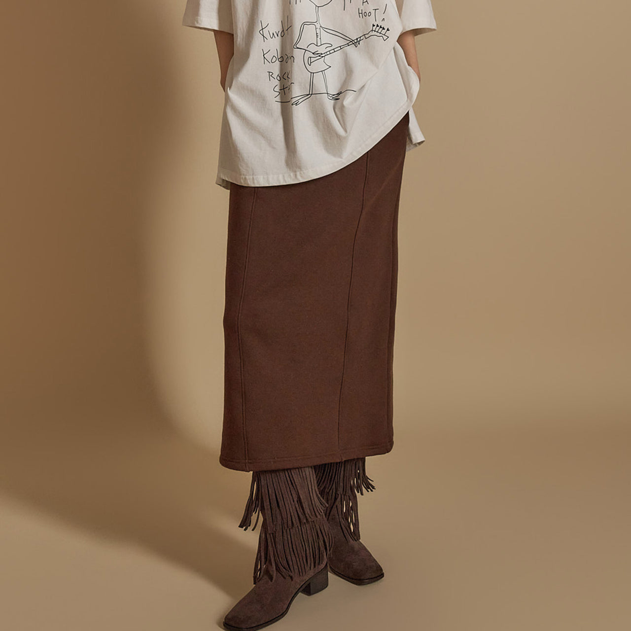 SK2898 フリース裏地ストリングスカート