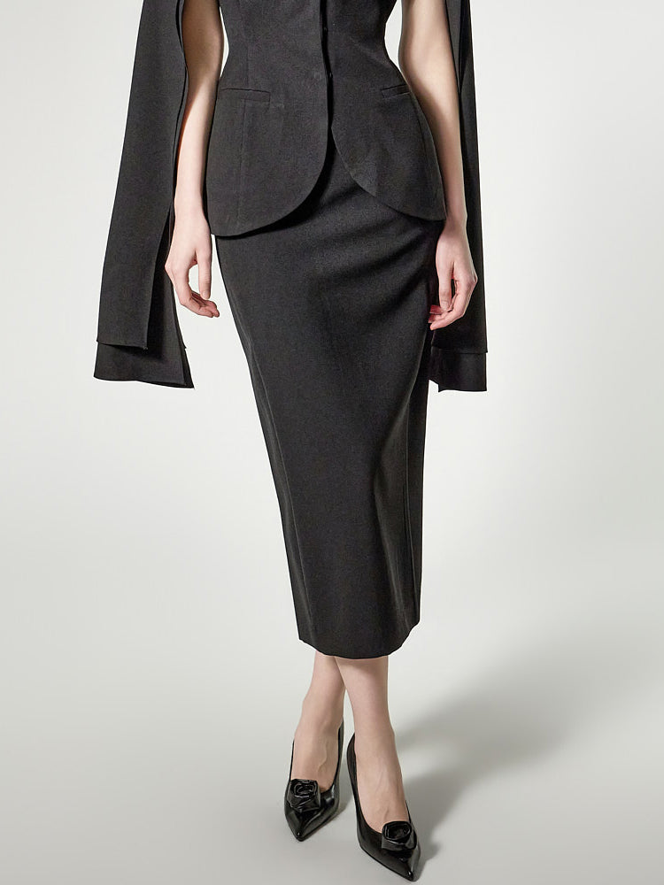 SK9306 H-Line Pencil Skirt