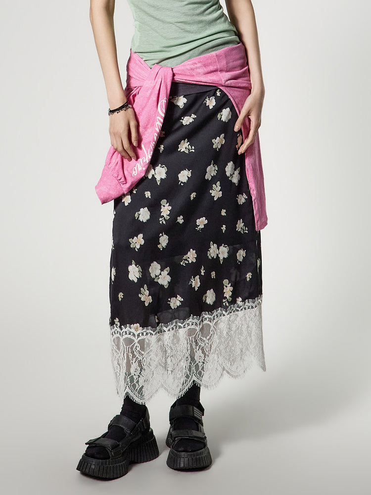 SK3195 Lace Flower Skirt