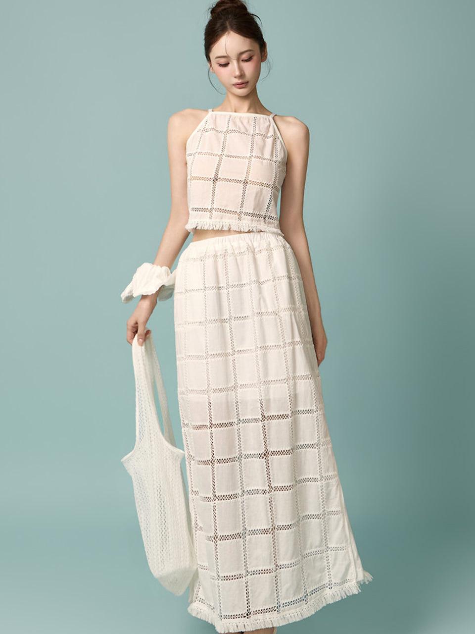 TP2458 Sleeveless Top and Skirt Set