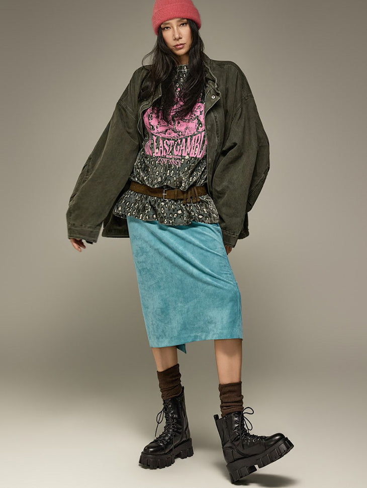 SK3302 Suede Skirt