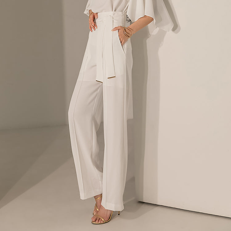 P2651 肩带半宽休闲裤