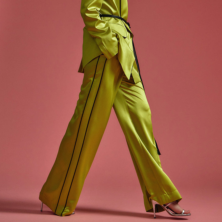 MBDP007 缎线配色方案可弯曲长裤