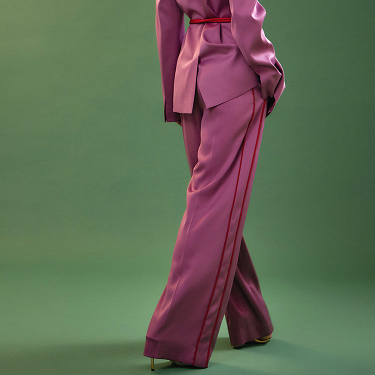 MBDP007 缎线配色方案可弯曲长裤