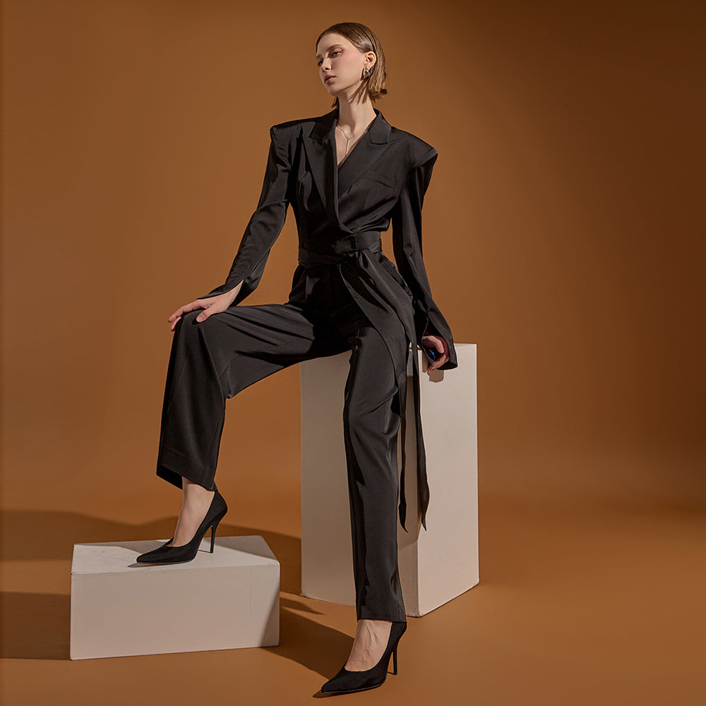 MBDJS002 修身长连衣裤(腰带)