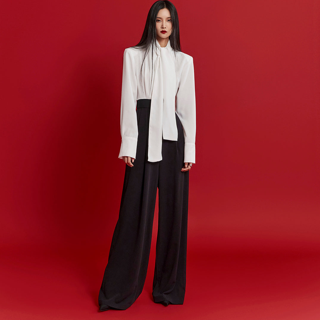 JS033 Jumpsuit with Belt, Scarf