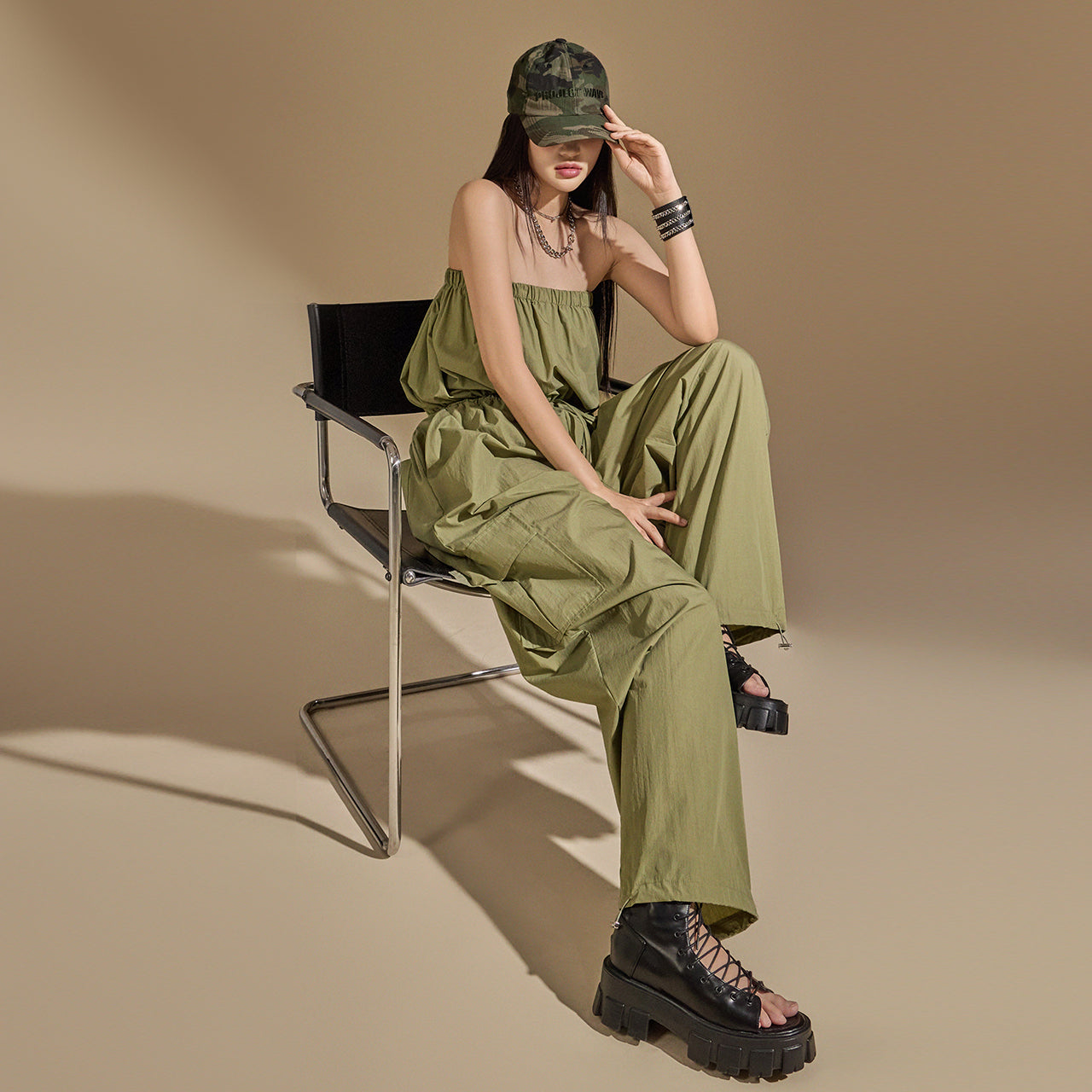 JS042 Tube Top Jumpsuit