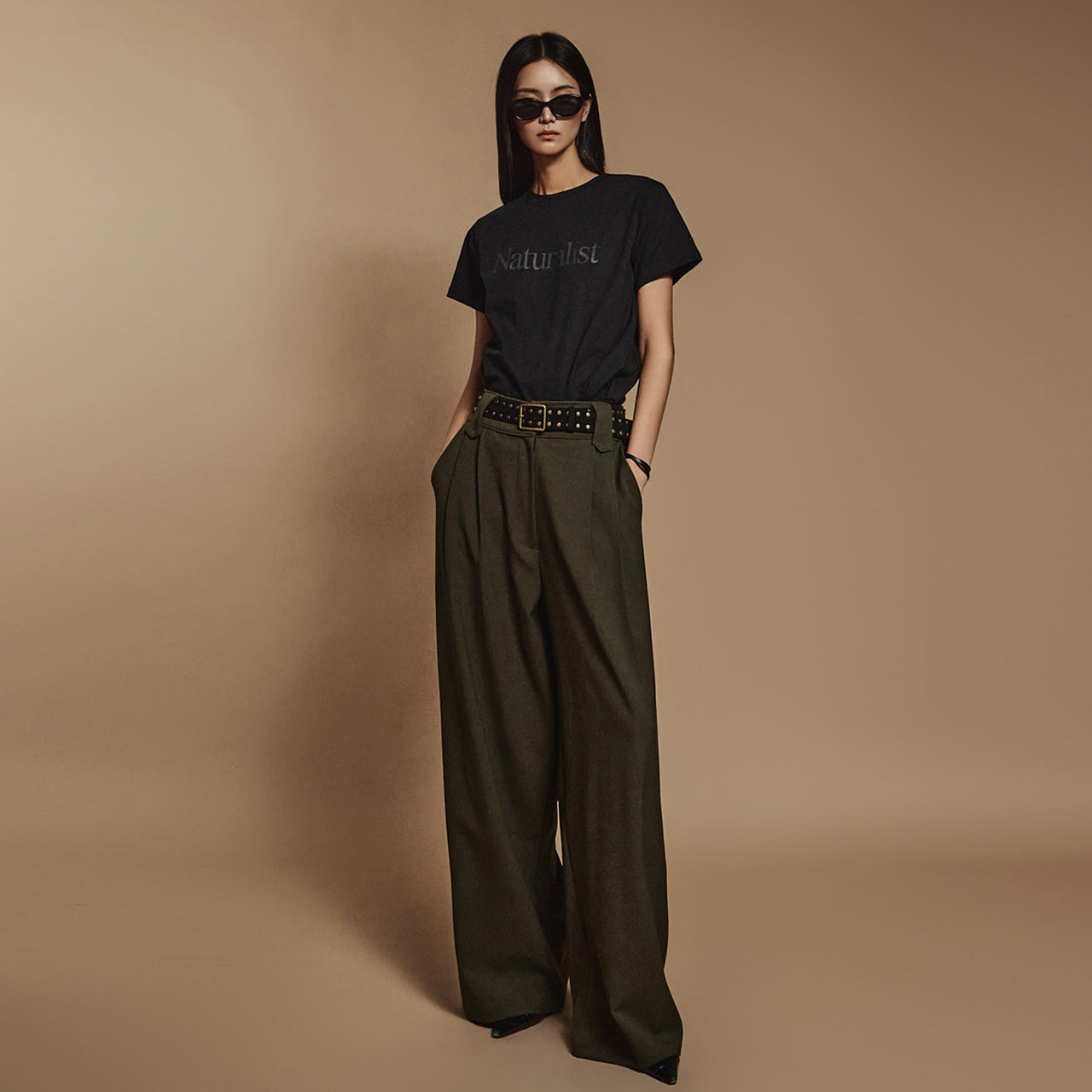 P3286 褶裥腰带裤