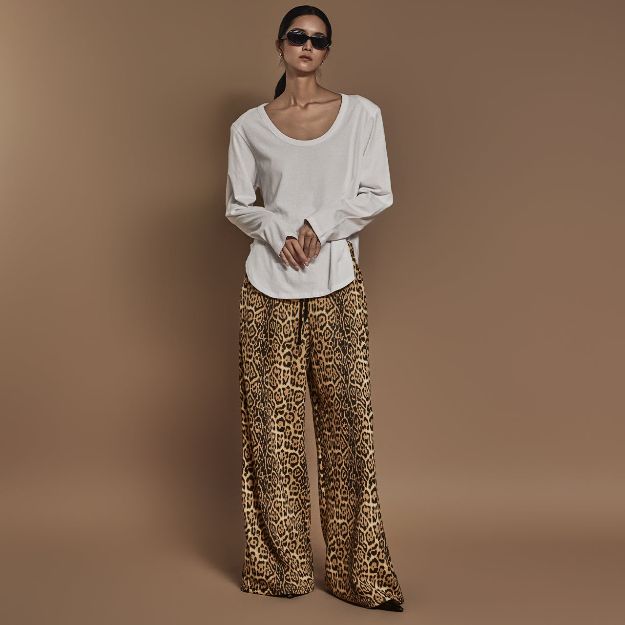 P3306 Leopard Print Pattern sweat Pants