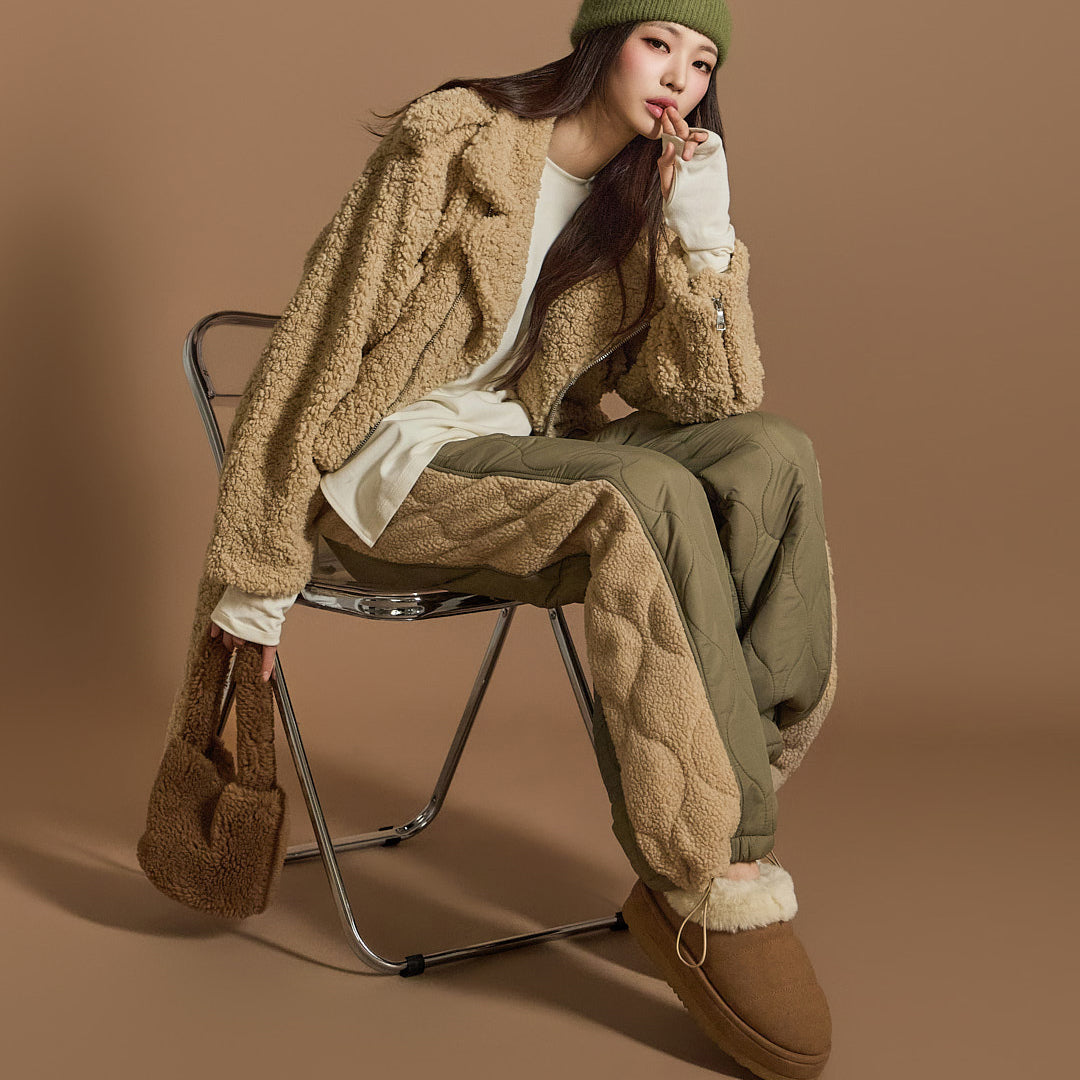 P3344 圈圈呢绗缝裤