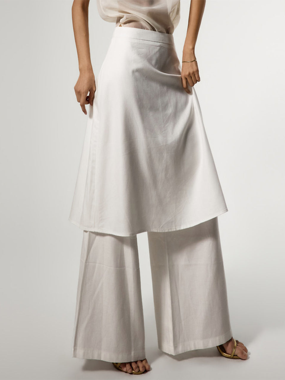 P3781 Linen Layered Pants