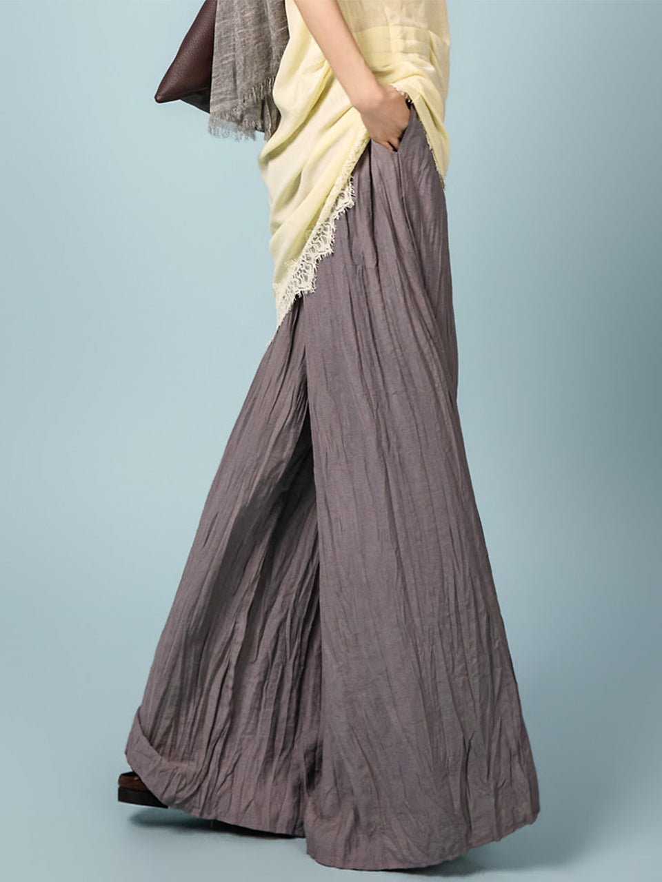 P3894 Pleated Wide Pants