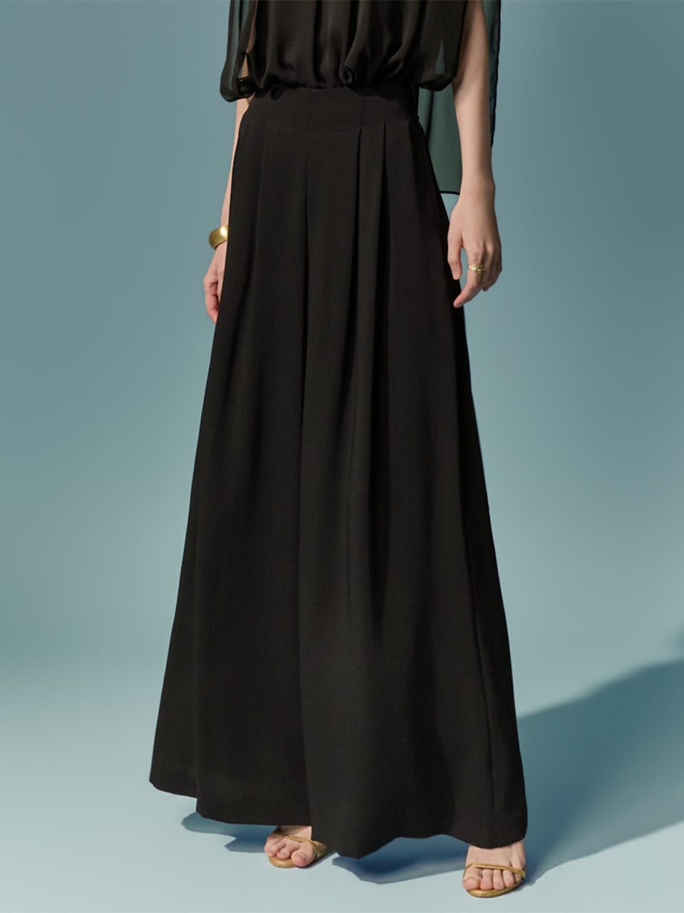 P3879 Wide Pintuck Slacks
