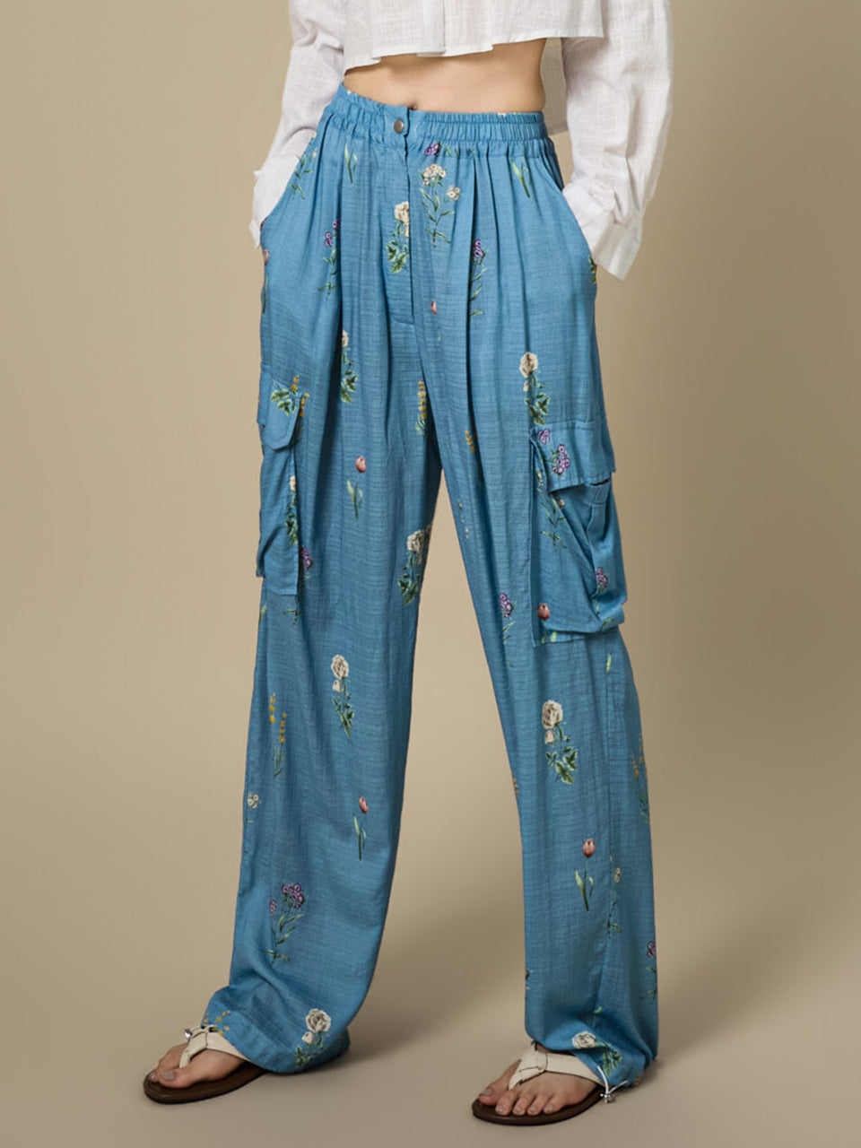 P3921 Flower Cargo Pants