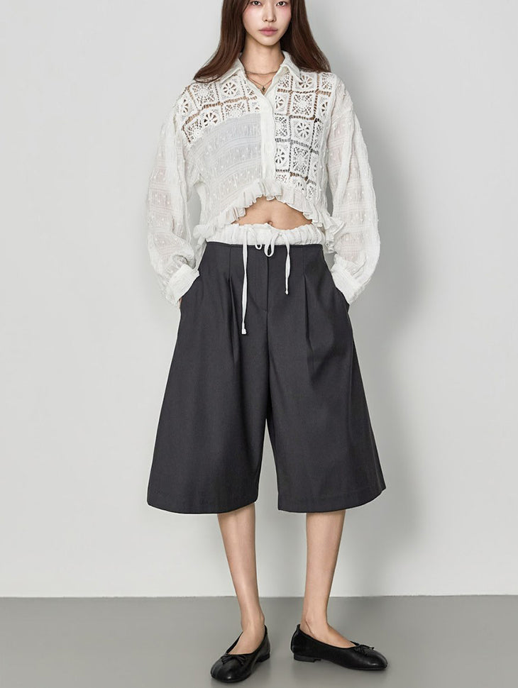 P3935 Wide Bermuda Pants