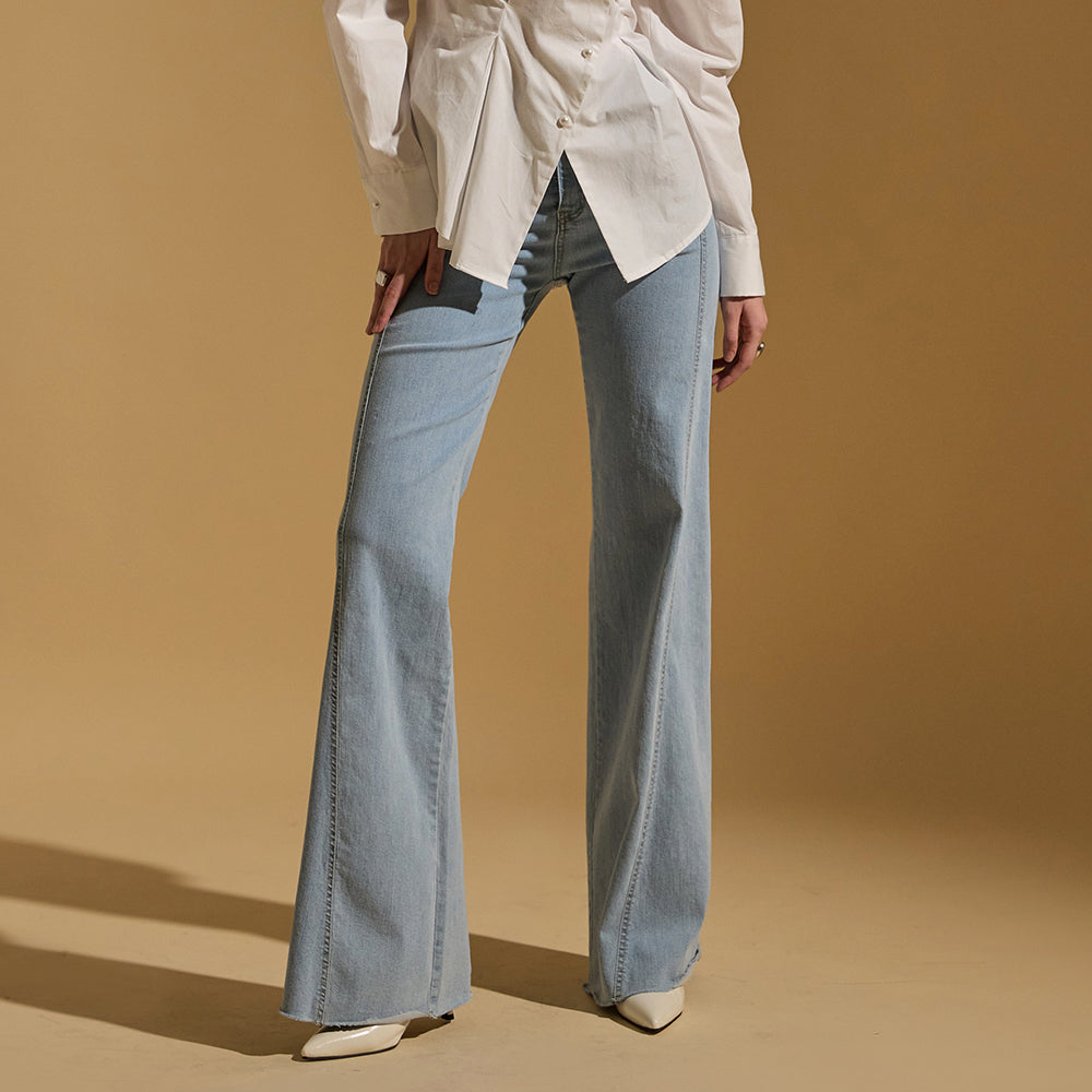 PJ433 Boots Cut Maxi Wide Jeans