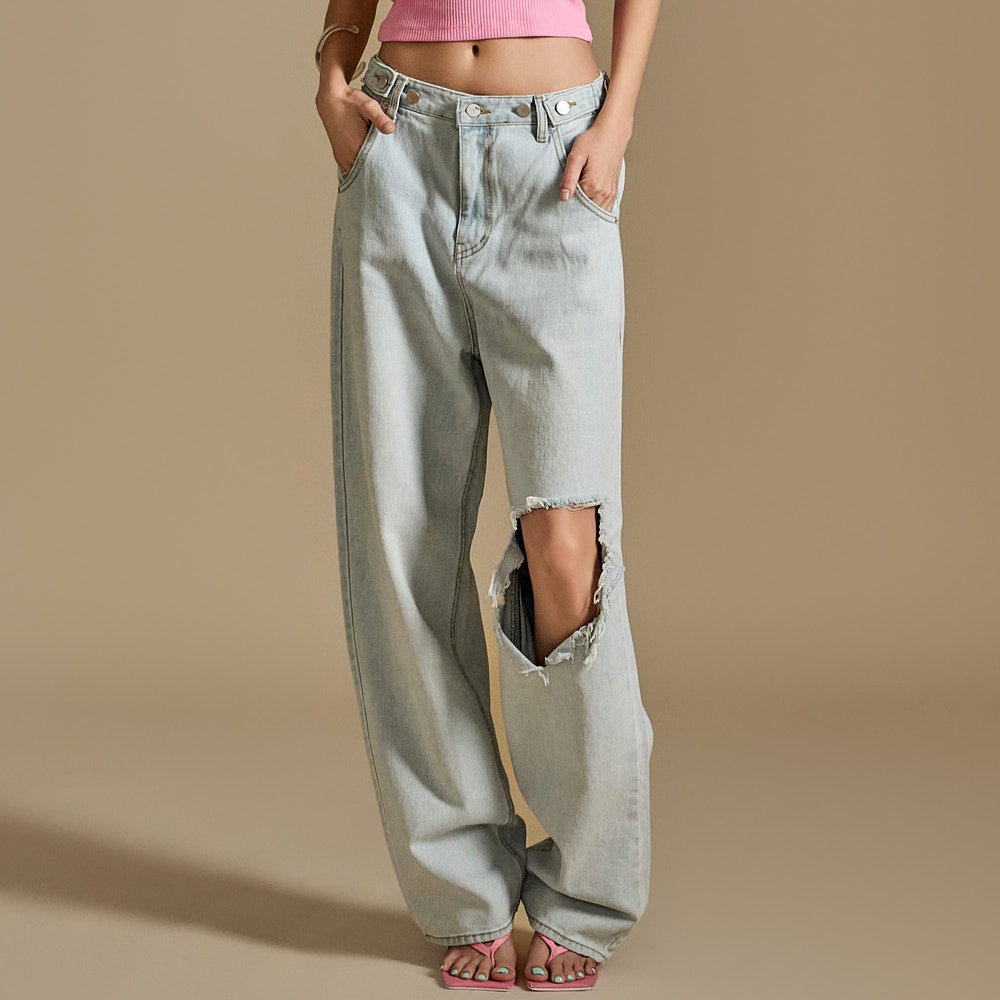 PJ529 破洞牛仔裤