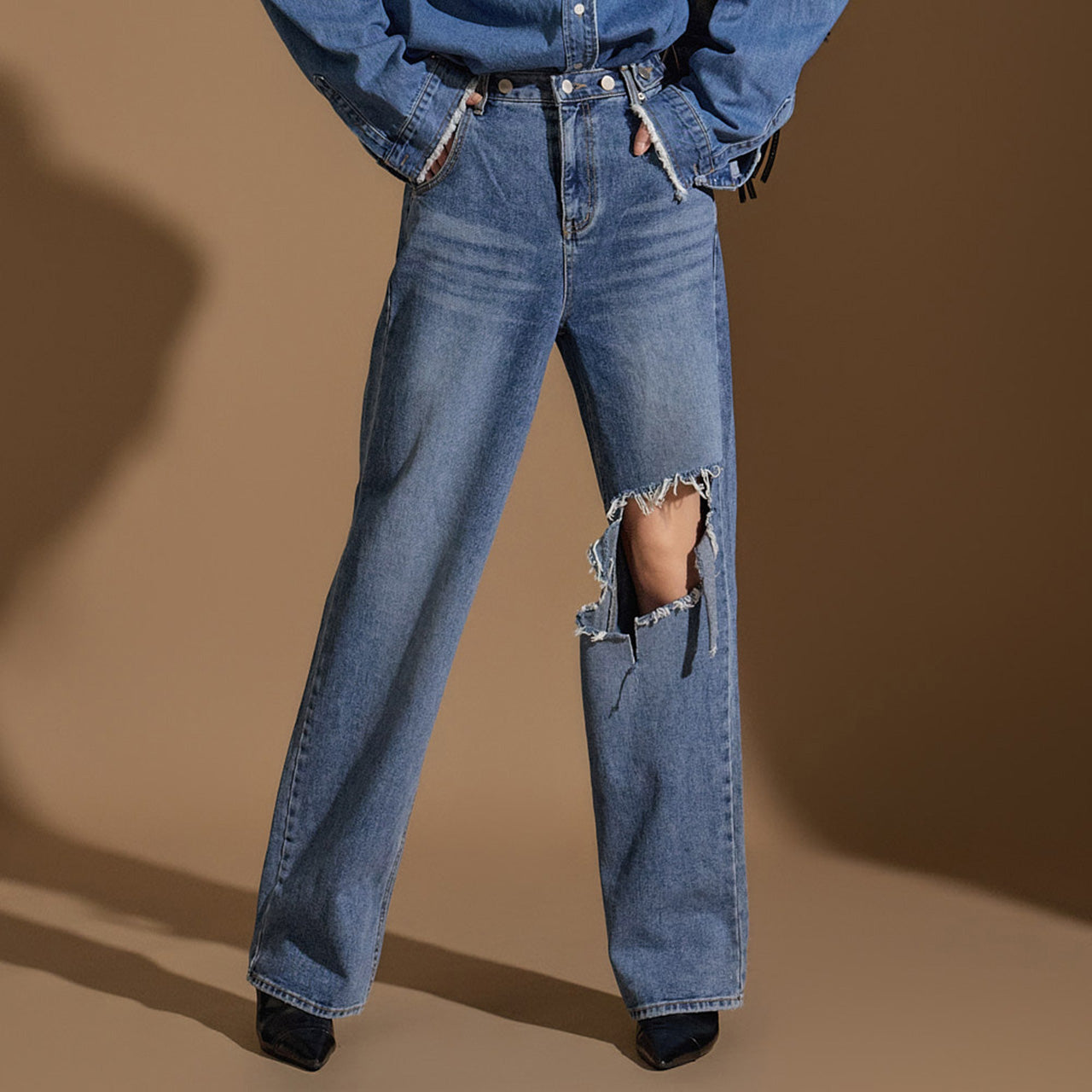 PJ529 ダメージジーンズ