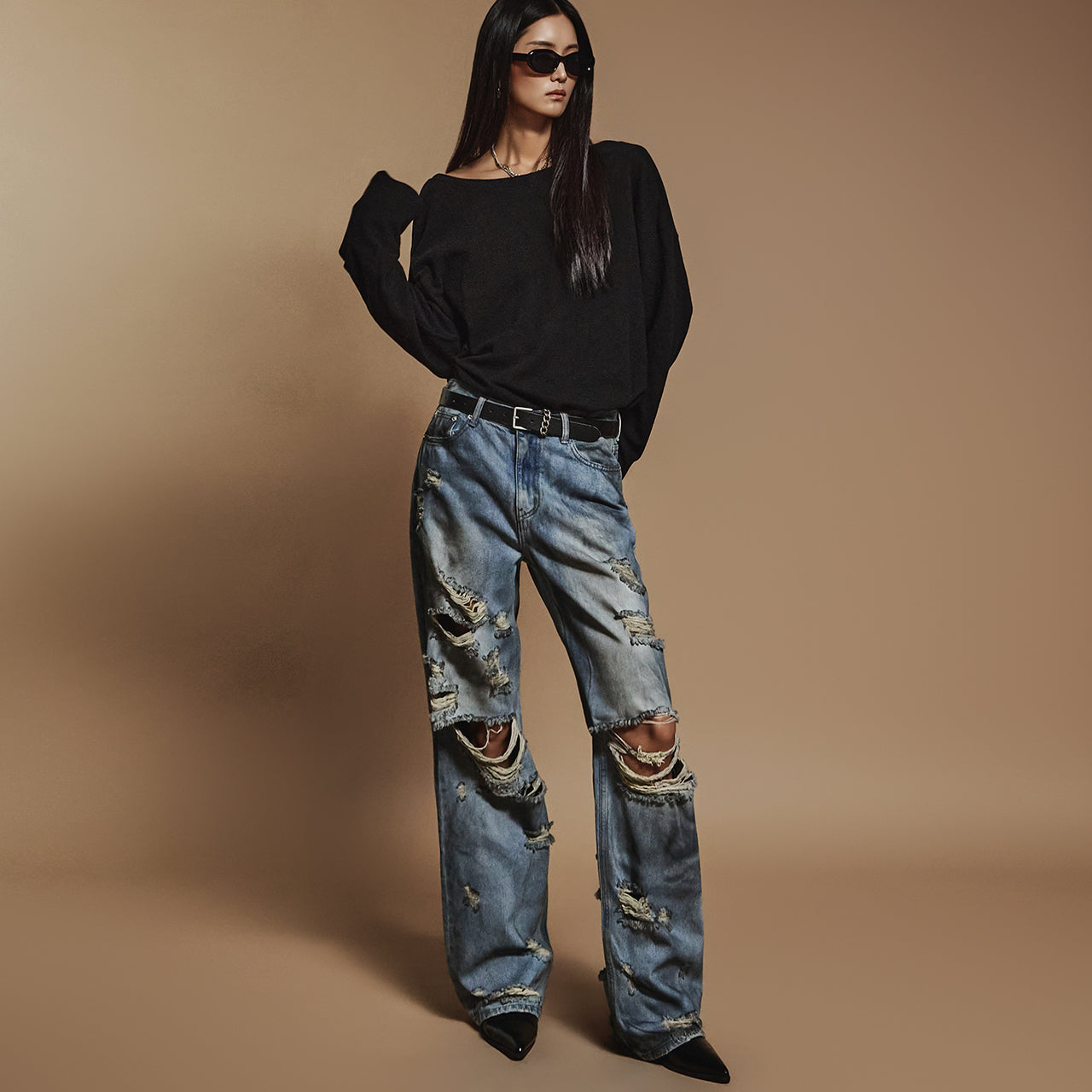 PJ546 复古牛仔裤