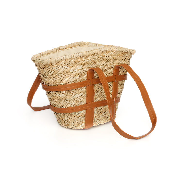 A-1493 ラフィア ビッグショルダーバッグ