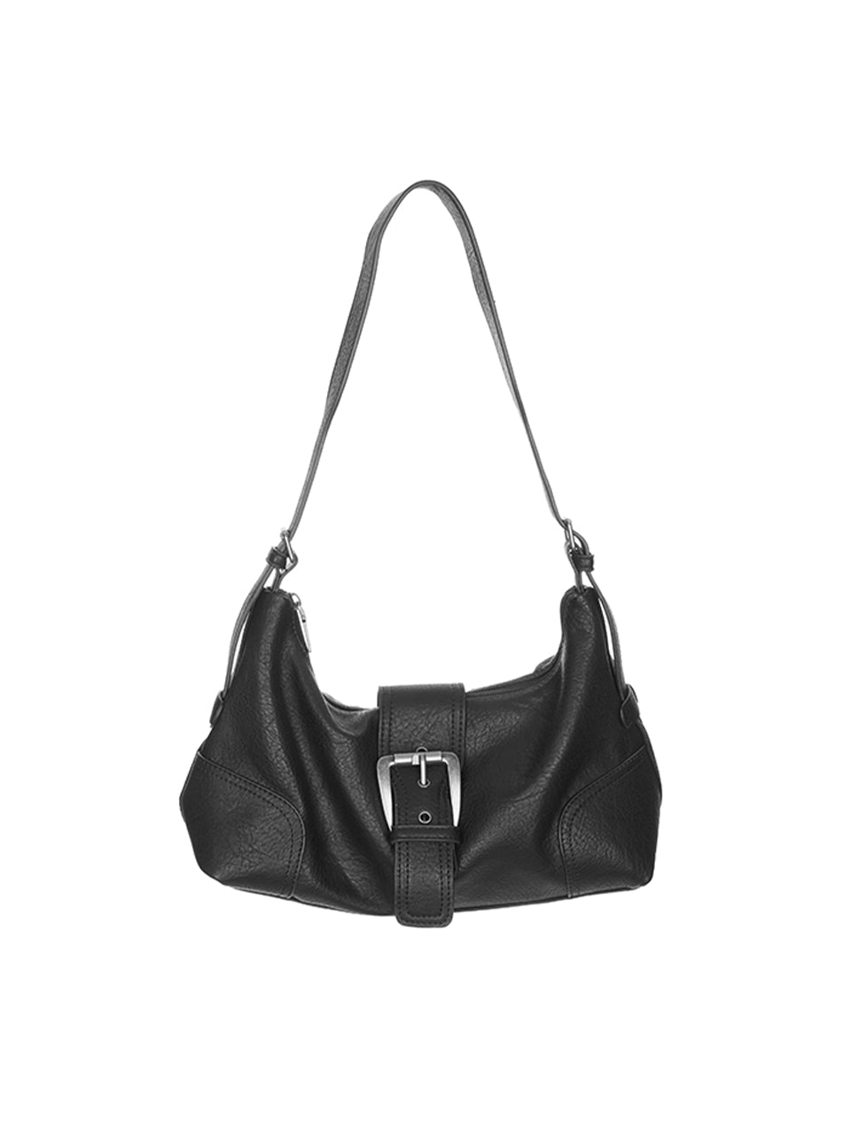 A-1838 Soft Leather Buckle Shoulder Bag