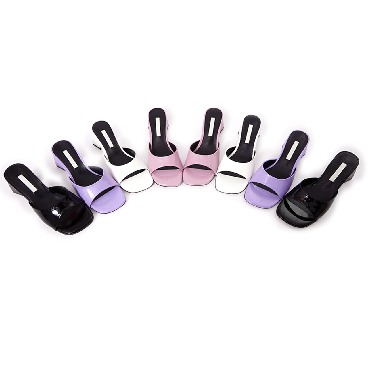 AR-3262 Patent Leather Heeled Mule