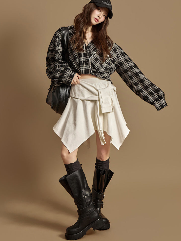 SK3076 Shirt Layered Skirt