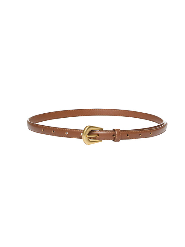 AT-631 Gold Buckle Slim Belt