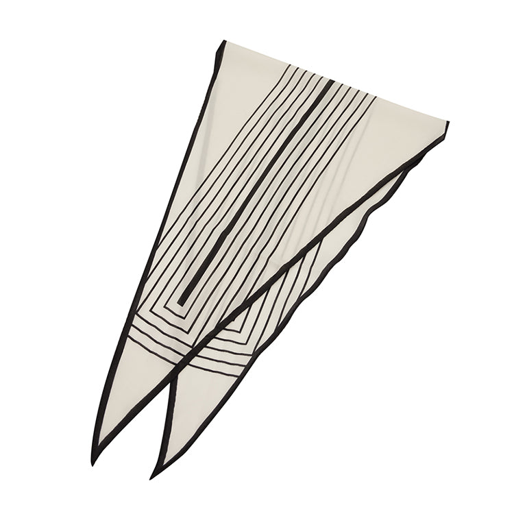 AS-1634 ストライプとカラーコントラストのスカーフ