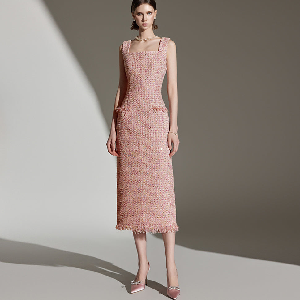 D9482 ツイードドレス